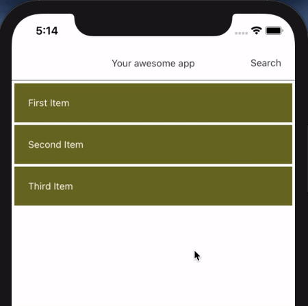 How to hide a search bar on scroll in React Native | Jay Gould