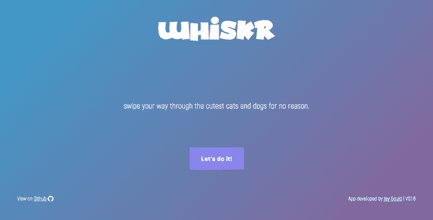 Whiskr home page